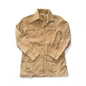 LL Bean Women’s Utility Cargo Jacket Size 10 Khaki